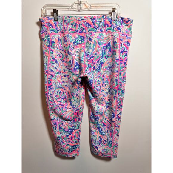 Lilly Pulitzer Women's XL Luxletic Weekender Cropped Pants Capris La Playa - Picture 5 of 9